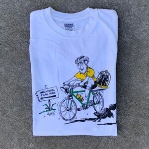 2003 Vintage Inaugural Bike Trail Ride Shirt Council Bluffs Iowa Medium Mens